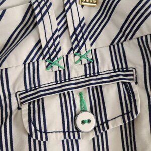 Anthropologie ETT twa super wide leg stripe pants size 10